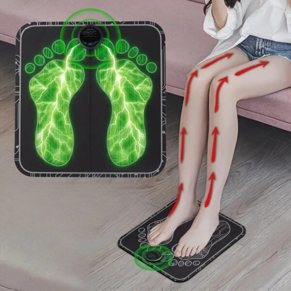 Portable EMS Foot Massage Pad with TENS Therapy